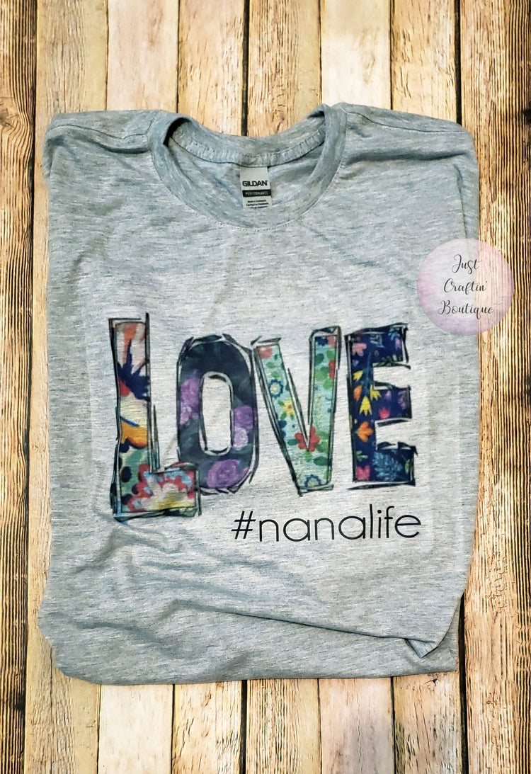 LOVE Floral w/Custom Hashtag // Floral Shirt / Custom LOVE Shirt