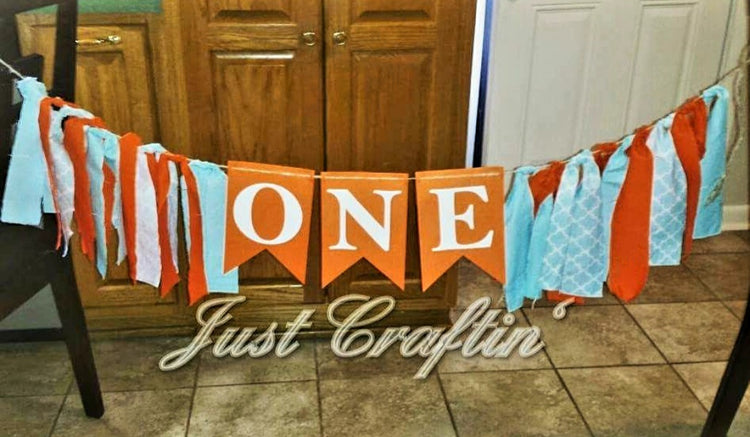 First Birthday Banner // Custom Burlap / Fabric Birthday Banner