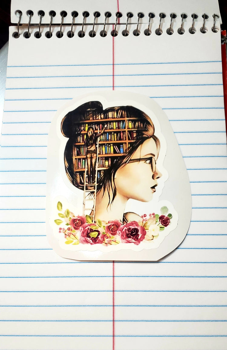 Book Lover Sticker // Waterproof Sticker
