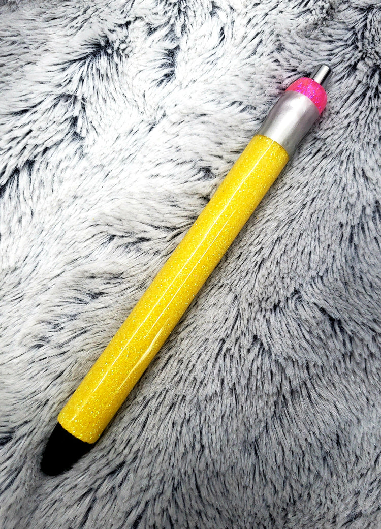 Custom Pencil Pen // Teacher Pens // Solid Glittered Pens // Custom Option
