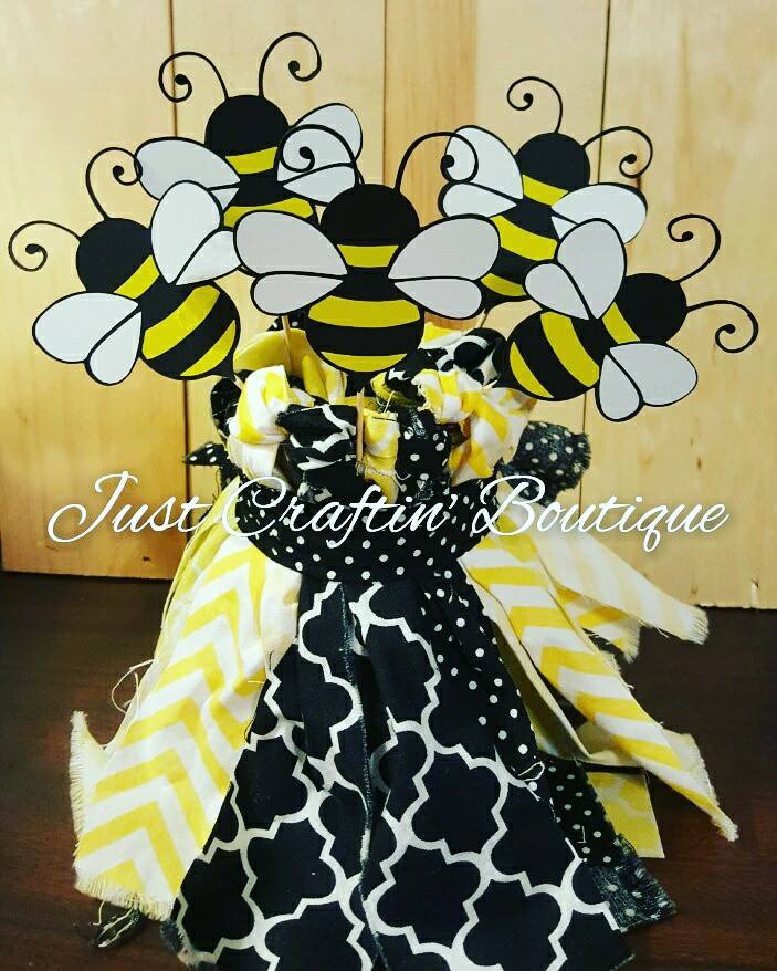 Bee Cupcake Toppers // Birthday Party Decor // Custom "Bee" Day