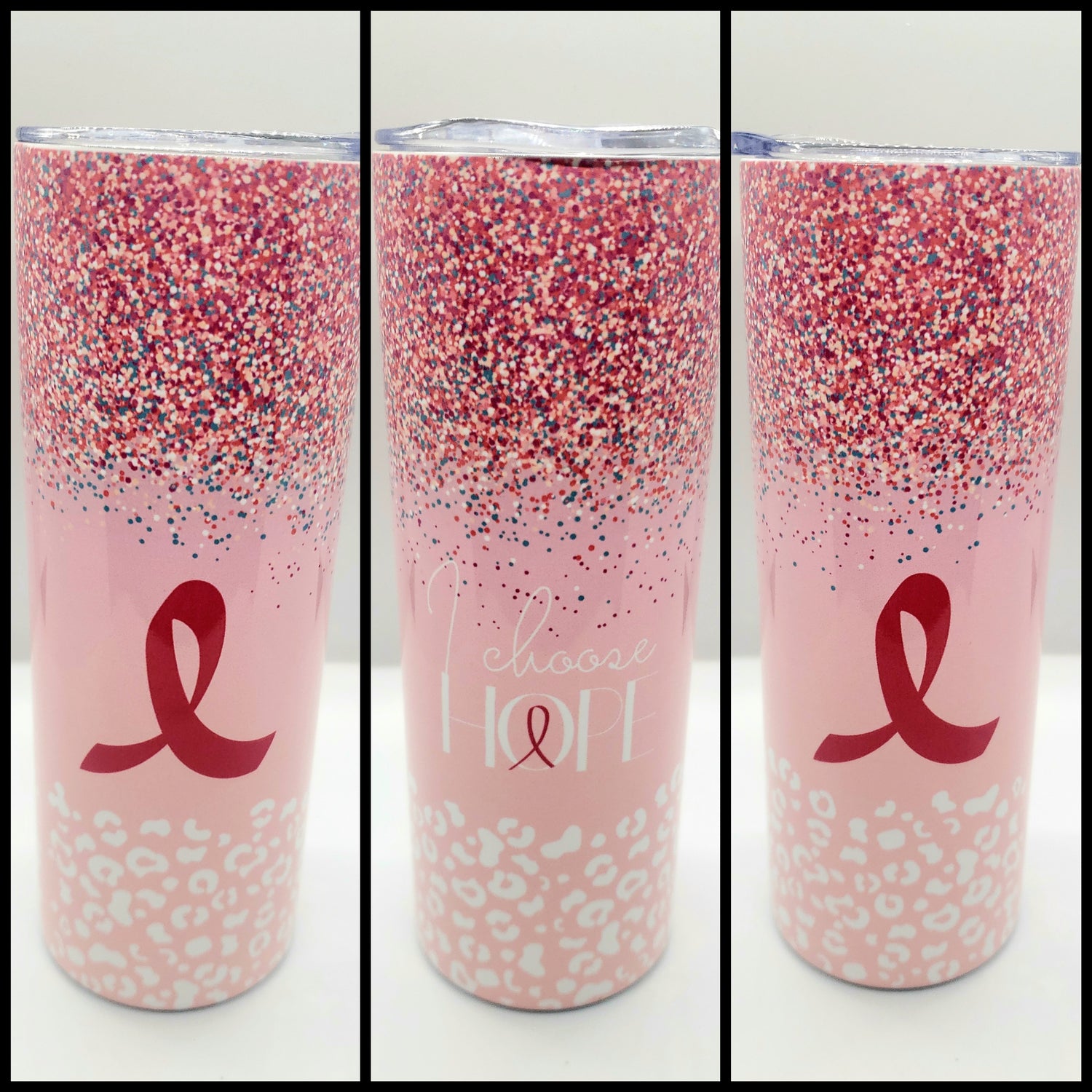 Grow With Me Sippy Cup – Pink Glitter (Rainbow Shimmer) – Two Tops 12 oz  Sublimation Tumbler – Subliholics