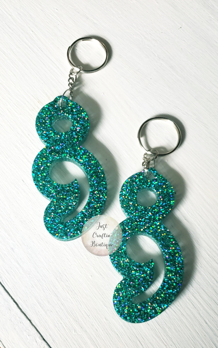 Semicolon Keychain // Suicide Awareness // Custom Keychain