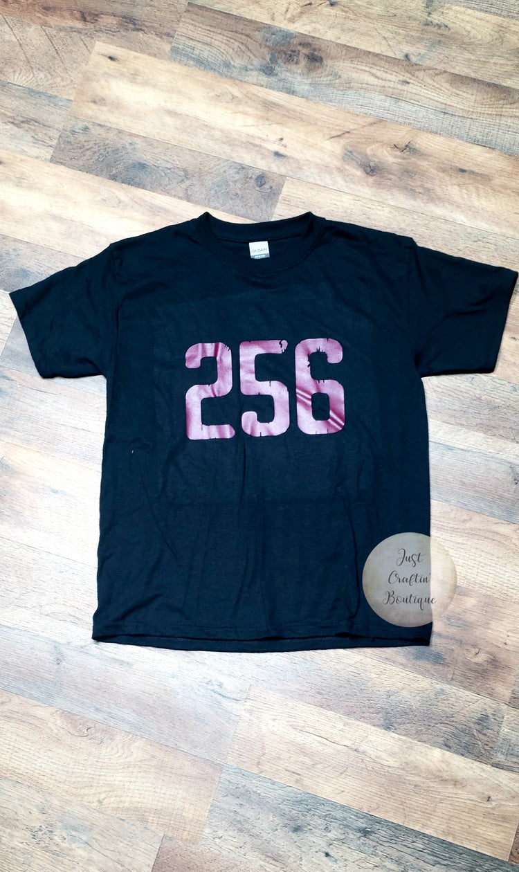256 Area Code // Maroon/Red / READY TO GO SHIRT