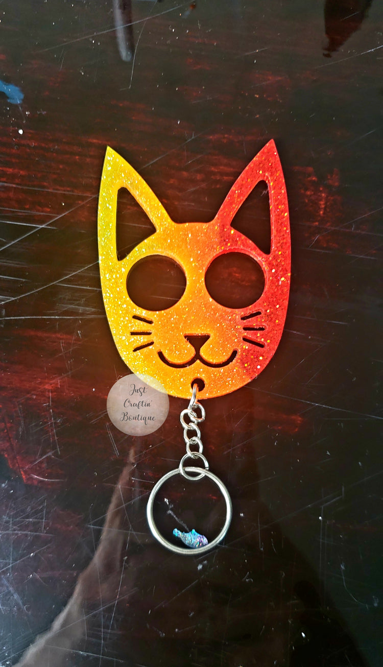 Custom Guard Animal Keychains / Dog / Cat / Unicorn // Glittery Pet Keychains