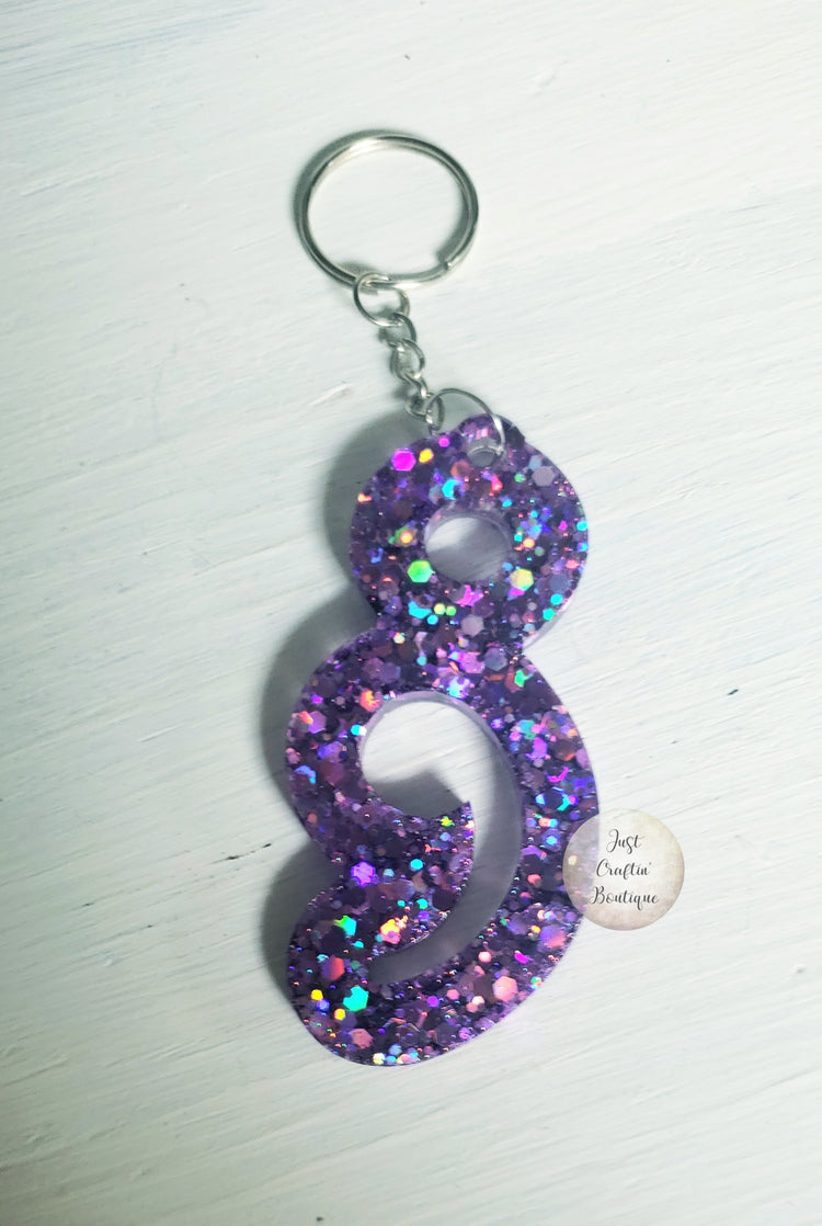 Semicolon Keychain // Suicide Awareness // Custom Keychain