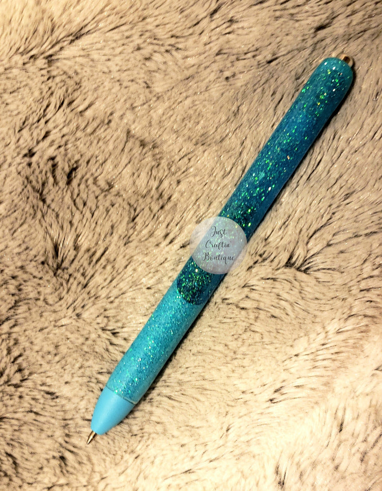 Glittered Pens / Regular/Fine Glitter // Custom One Color With Name // Sealed Glitter Pens