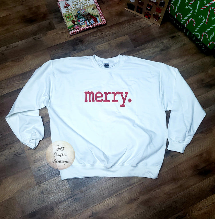 Merry. Youth Sweatshirt // Christmas Sweatshirt