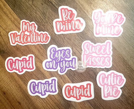Sweet Sayings Valentine Stickers // Waterproof Sticker