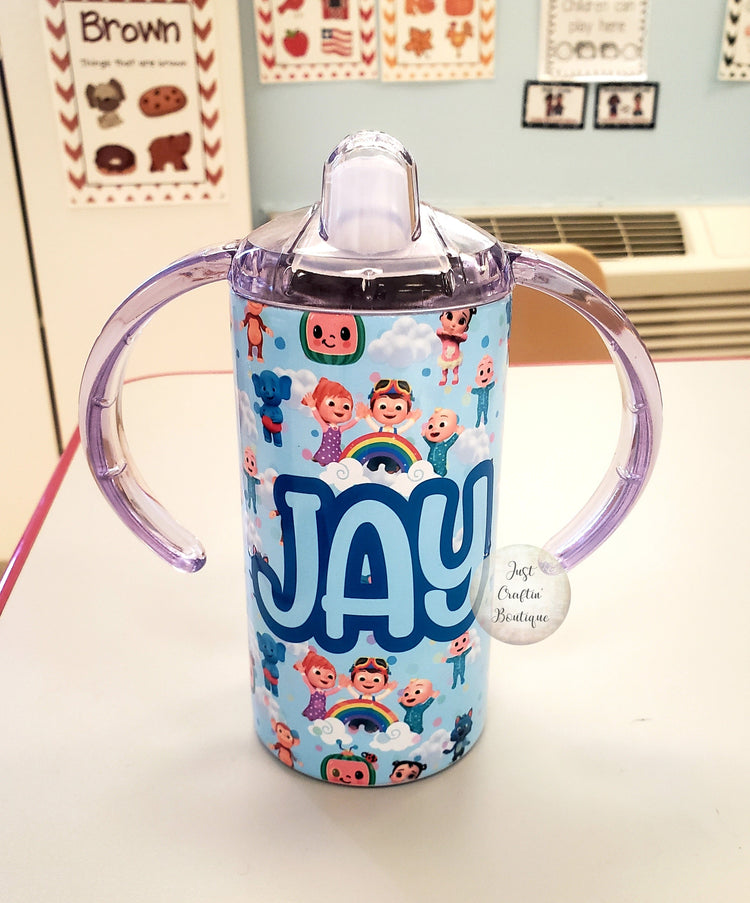 Custom Toddler Double Handled Sippy Cup // Non-Leak Sublimated Tumbler Sippy