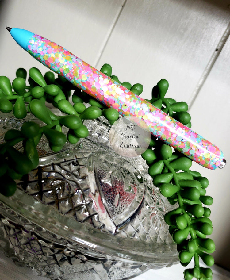 Glitter Pens / Dot Glitter // One Color With Name // Custom Sealed Glitter Gel Pens