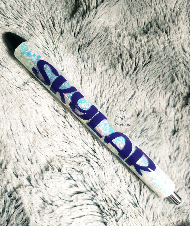 Glitter Pens / Chunky Glitter // Custom One Color With Name // Sealed Glitter Pens