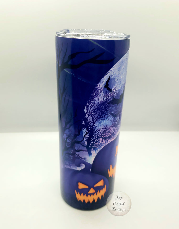 Spooky Jack-O-Lanterns Sublimated Glow Tumbler