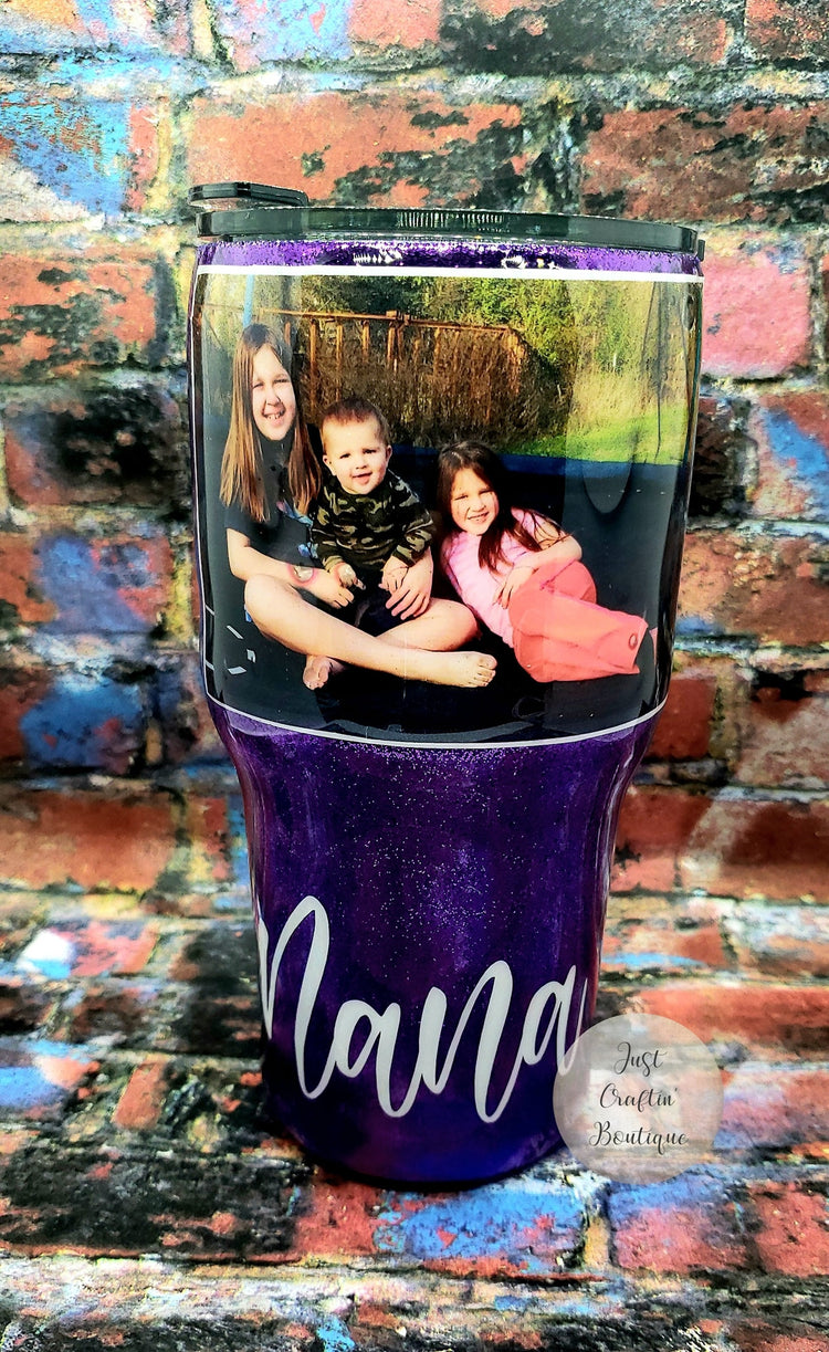 Custom Memory Photo Tumbler / Glitter Sealed Tumbler