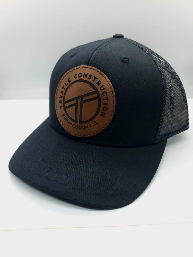 Custom Laser Engraved Leather Patch Hat // Snapback Hat