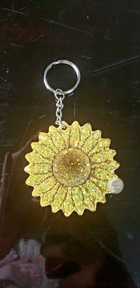 Sunflower Keychain // Custom Keychain